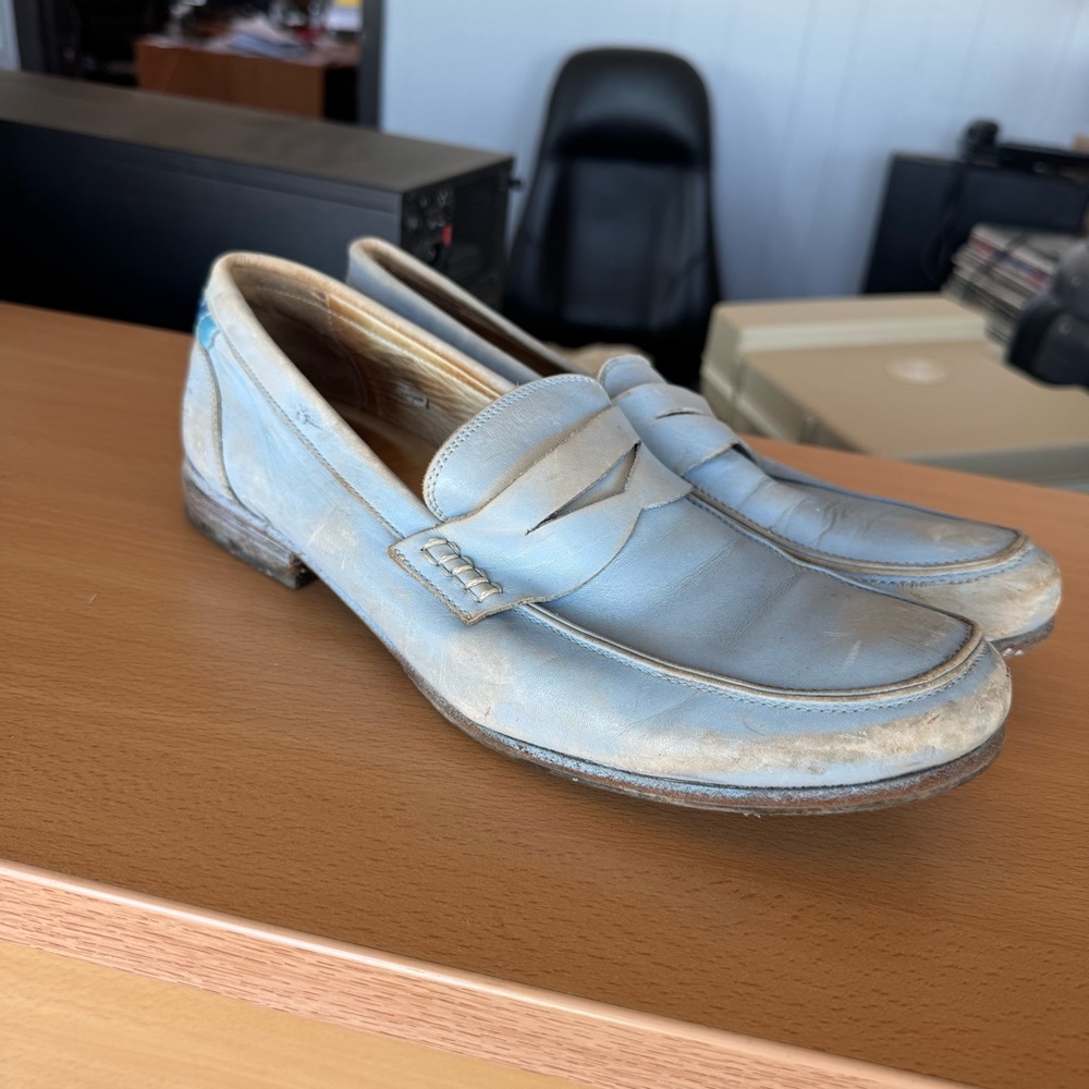 Men's Fluevog Radio ABC Blue Loafers